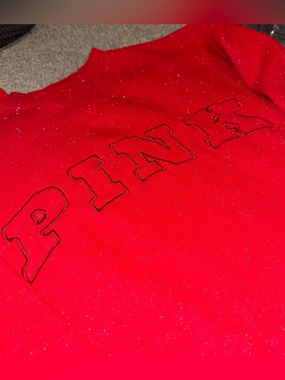PINK Victoria's Secret Red Wreath Sweatshirt
